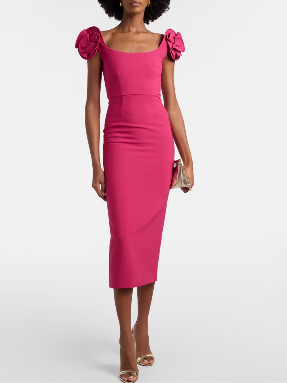 NWOT Roland Mouret Floral-appliqué bustier dress